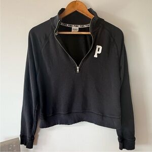 Victoria's Secret Black Quarter-Zip Sweatshirt
